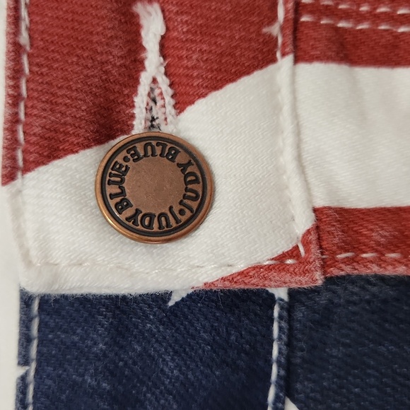 Judy Blue High Rise Americana Jean Shorts Size 1XL - Picture 7 of 14